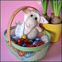Product afbeelding Samuel mandje Samuel the sheep pattern
