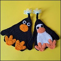 Product afbeelding speendoekjes pinguin barry Barry and Penguin pacifier cloth pattern