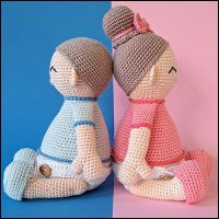 Product afbeelding Baby amigurumi zijkant Baby amigurumi pattern