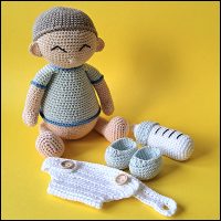 Product afbeelding baby jongen kleding Baby amigurumi pattern