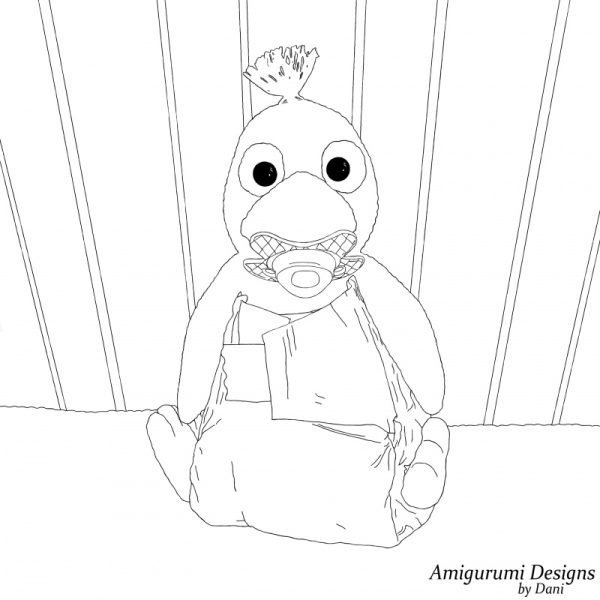 Luier kleurplaat site Barry with diaper