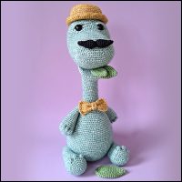 Product afbeelding Boris Boris the brachiosaurus pattern