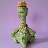 Product afbeelding Boris mini achterkant Boris the brachiosaurus mini pattern