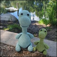 Product afbeelding Boris set zwaan Boris the brachiosaurus & mini pattern set