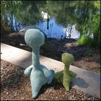 Product afbeelding Boris set zwaan kijken Boris the brachiosaurus & mini pattern set