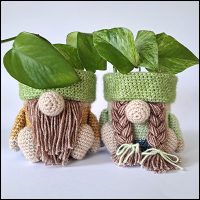 Product afbeelding Gnome plantenpotjes Gnomes planter pattern