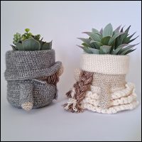 Gnomes bridal couple planter pattern