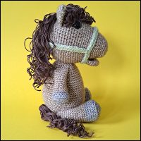 Product afbeelding paard bruin zijkant Horse pattern