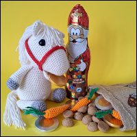 Product afbeelding paard met sinterklaas Horse pattern