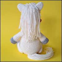 Product afbeelding paard wit achterkant Horse pattern