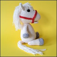 Product afbeelding paard wit zijkant Horse pattern