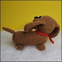 Product afbeelding teckel achterkant Sebastian and Dachshund pattern