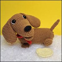 Product afbeelding teckel voorkant Sebastian and Dachshund pattern