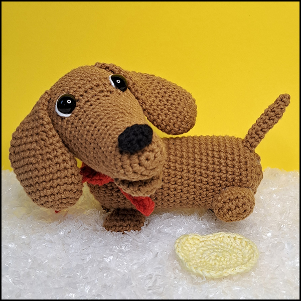 Product afbeelding teckel voorkant Sebastian and Dachshund pattern