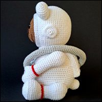 Product afbeelding astronaut beer zijkant Astronaut bear and star pattern