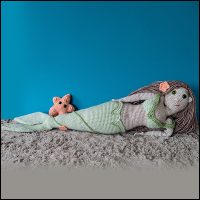 Product afbeelding zeemeermin liggend Mermaid pattern