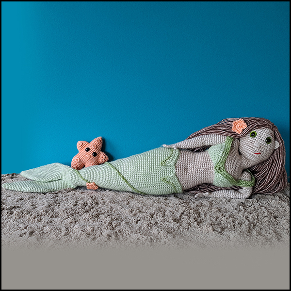 Product afbeelding zeemeermin liggend Mermaid pattern