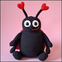 Product afbeelding lieveheersbeestje voorkant zonder hart Lovebug pattern