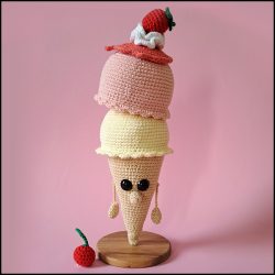 Product afbeelding Ijsje banaan en aardbei Mix & match ice cream pattern