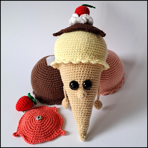 Product afbeelding Ijsje banaan Mix & match ice cream pattern