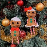 Product afbeelding Gingerbreads kerstboom Gingerbread ornaments pattern
