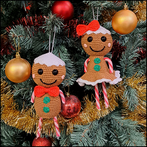 Product afbeelding Gingerbreads kerstboom Gingerbread ornaments pattern