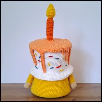 Product afbeelding Gnome taart achterkant 2 Cake gnome hollowbelly pattern