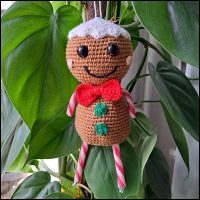 Product afbeelding gingerbread jongen plant Gingerbread ornaments pattern