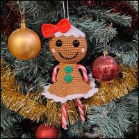 Product afbeelding gingerbread meisje kerstboom Gingerbread ornaments pattern