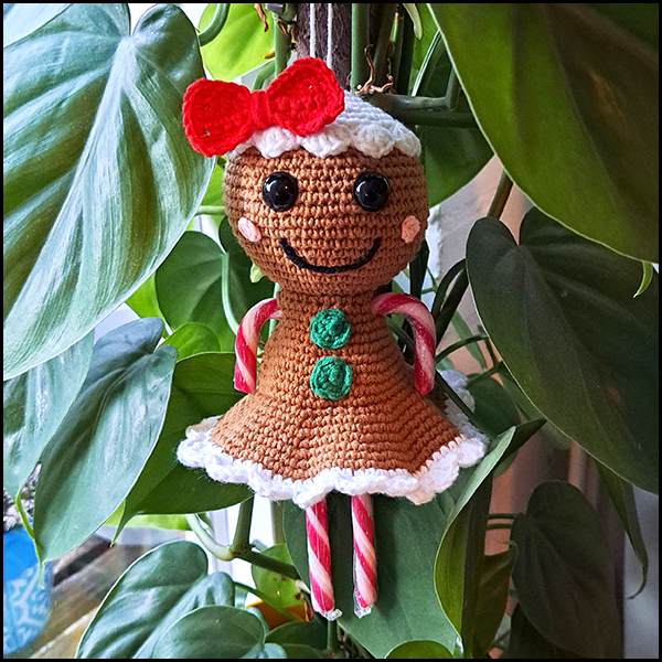 Product afbeelding gingerbread meisje plant Gingerbread ornaments pattern