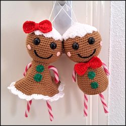Product afbeelding gingerbreads deur Gingerbread ornaments pattern