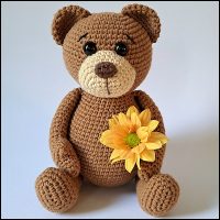Product afbeelding Benny de beer voorkant Benny the (panda)bear pattern