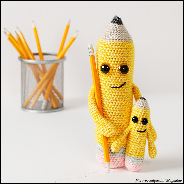 Product afbeelding potloden US voorkant amigurumi magazine Pencils pattern