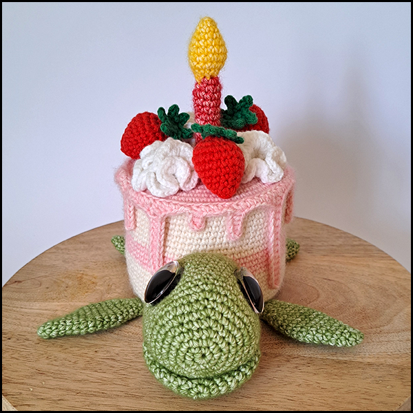 Product afbeelding verjaardag schildpad voorkant 2 Birthday turtle pattern