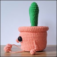 Product afbeelding Plantenpotje hart roze zijkant Heart planter pattern