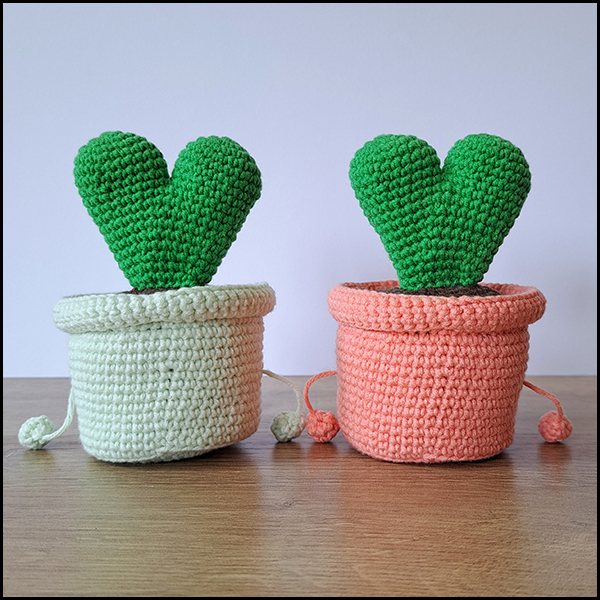 Product afbeelding Plantenpotjes hart samen achterkant Heart planter pattern