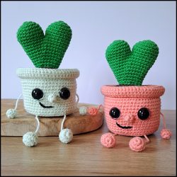 Product afbeelding Plantenpotjes hart samen voorkant Heart planter pattern