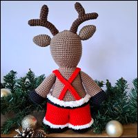 Product afbeelding Mr. rendier achterkant Mr. and Mrs. Reindeer pattern