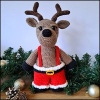 Product afbeelding Mr. rendier voorkant Mr. and Mrs. Reindeer pattern