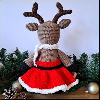 Product afbeelding Mrs. rendier achterkant Mr. and Mrs. Reindeer pattern