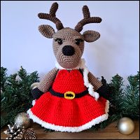 Product afbeelding Mrs. rendier voorkant Mr. and Mrs. Reindeer pattern