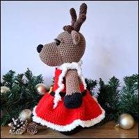 Product afbeelding Mrs. rendier zijkant Mr. and Mrs. Reindeer pattern