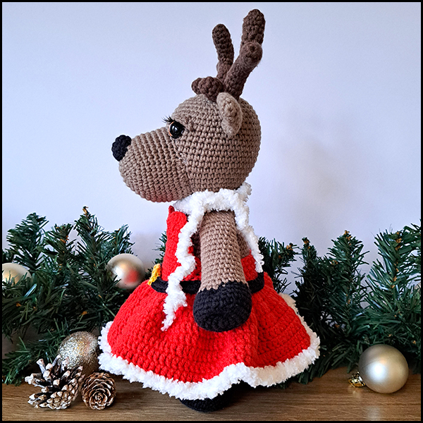 Product afbeelding Mrs. rendier zijkant Mr. and Mrs. Reindeer pattern