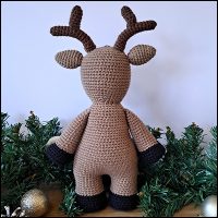 Product afbeelding rendier achterkant Mr. and Mrs. Reindeer pattern