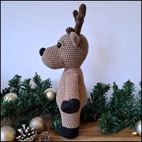 Product afbeelding rendier zijkant Mr. and Mrs. Reindeer pattern
