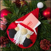 Gnome kerst kerst voorkant kaart Gnome giftcard pocket pattern