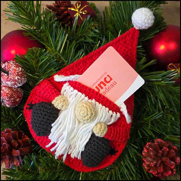 Gnome kerst kerst voorkant kaart Gnome giftcard pocket pattern