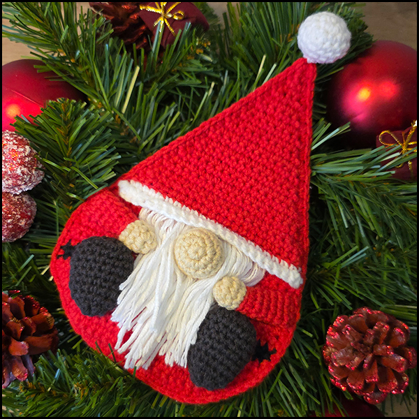 Gnome kerst kerst voorkant Gnome giftcard pocket pattern