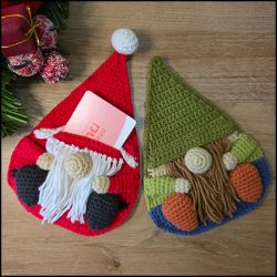 Gnomes kerst samen Gnome giftcard pocket pattern