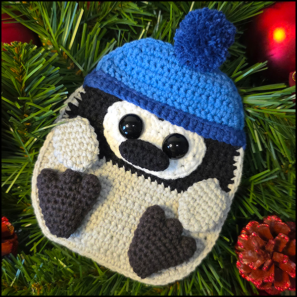 baby pinguin kerst voorkant Penguin giftcard pocket pattern